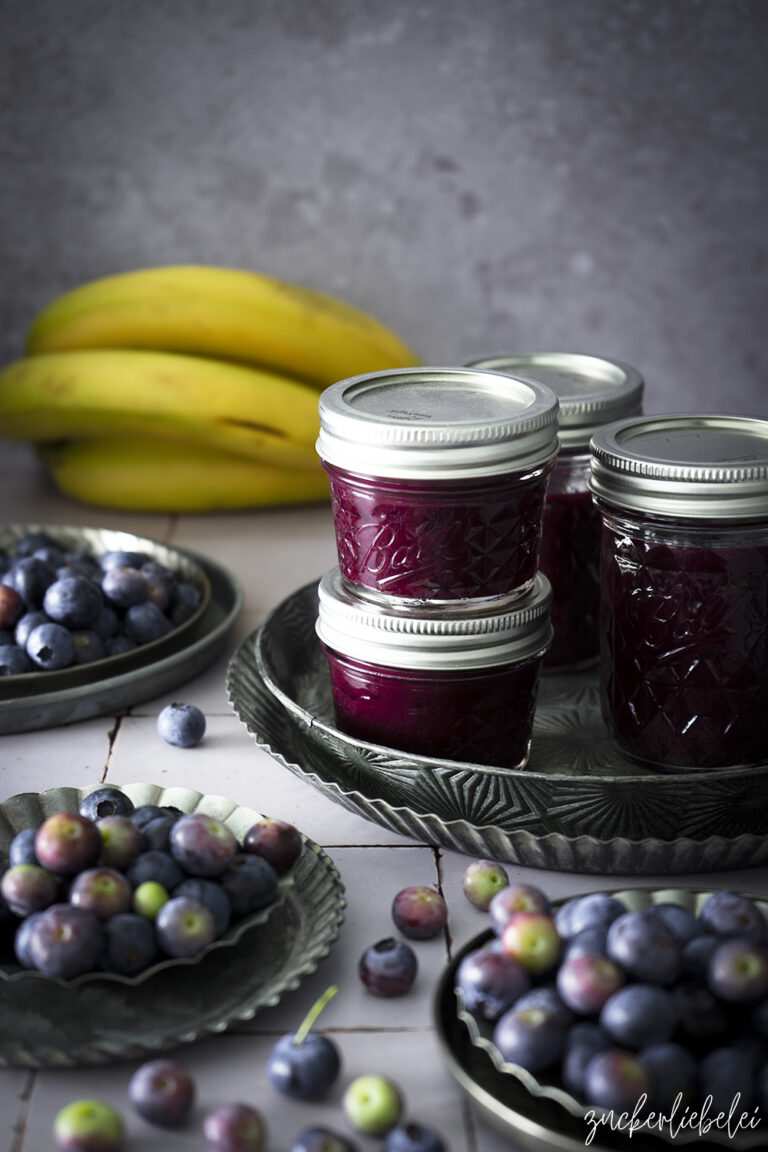 Bananen Heidelbeer Marmelade Zuckerliebelei