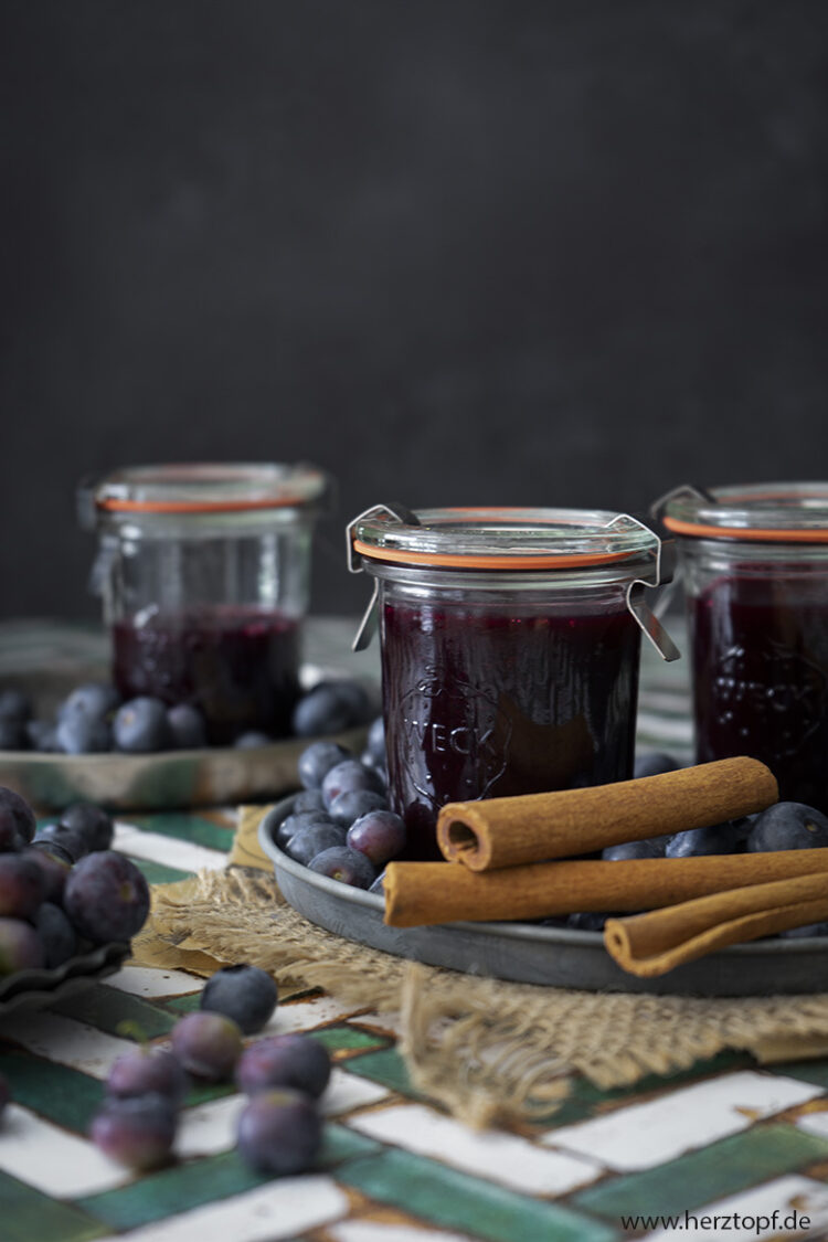 Blaubeer-Orangen Marmelade mit einem Hauch Zimt | zuckerliebelei