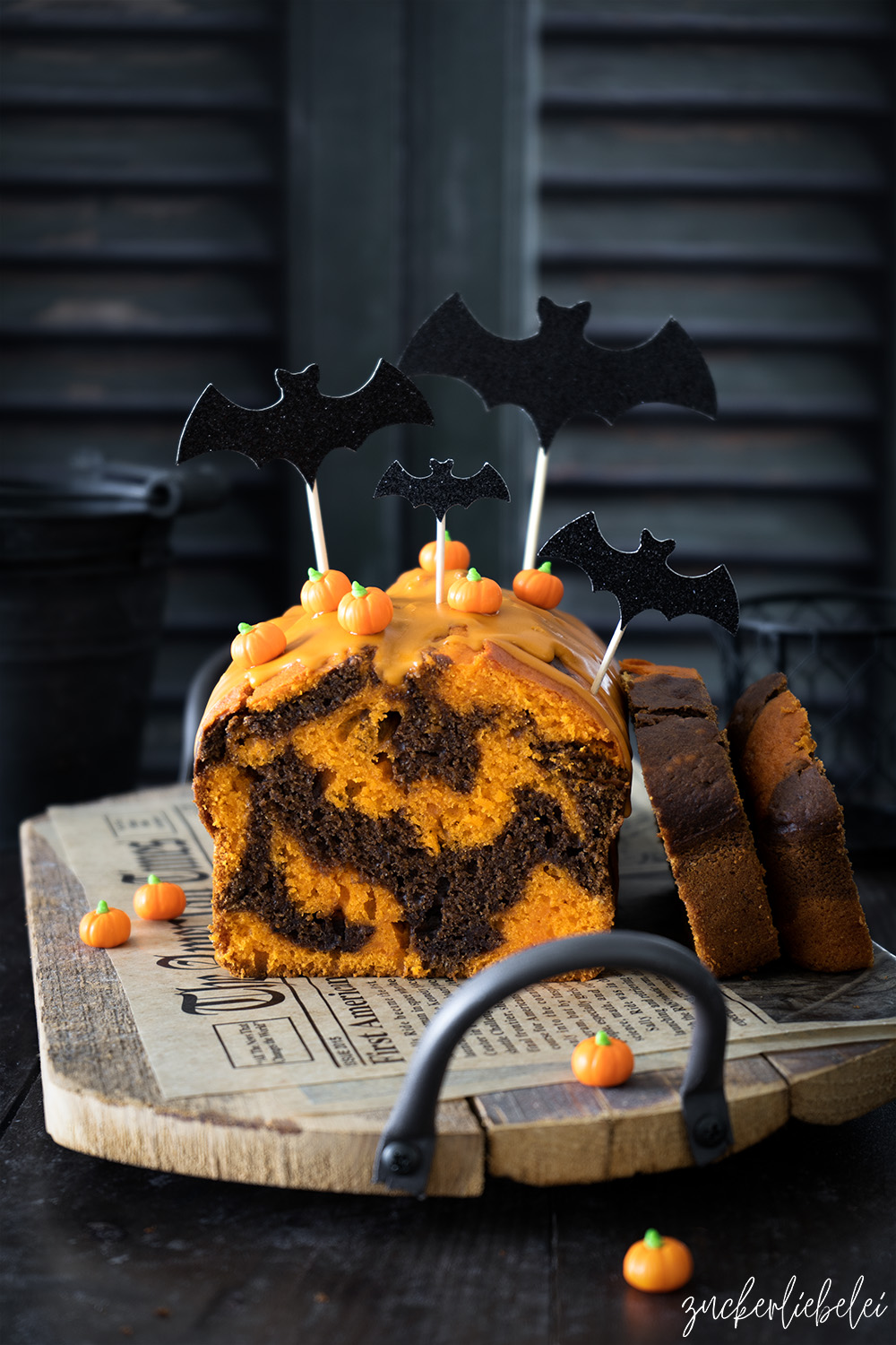 Kürbis Schokoladen Marmor Kuchen | Happy Halloween